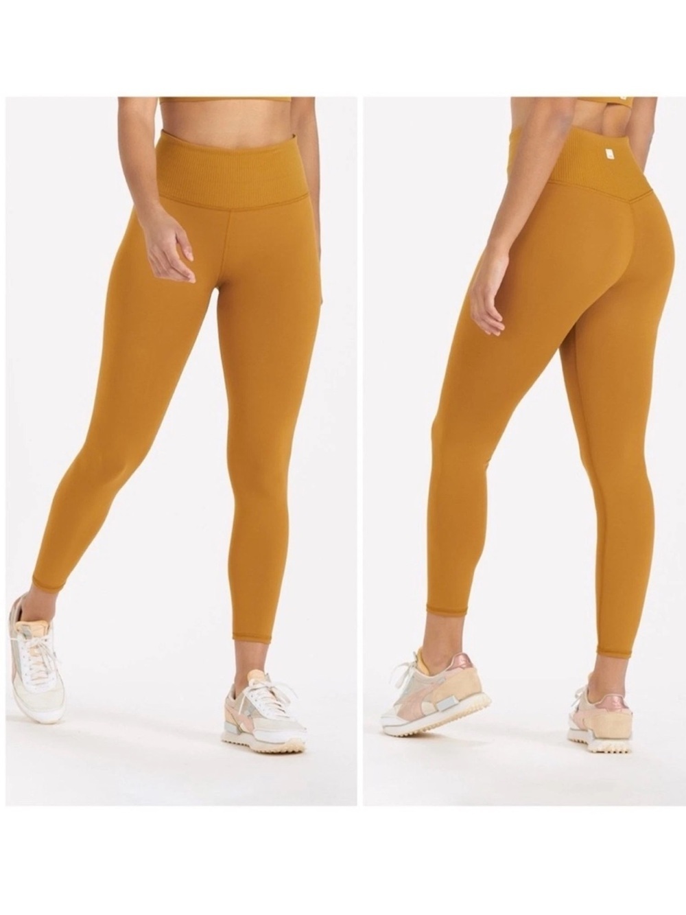 NWT VUORI Rib Studio Dark Golden Leggings